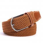 new 39 -color stretch woven elastic belt wholesale woman belt canvas belt male casual jeans belt