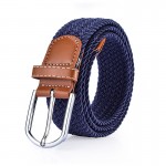 new 39 -color stretch woven elastic belt wholesale woman belt canvas belt male casual jeans belt