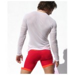 new High quality transparent gauze long sleeve T-shirt men's sexy tights Undershirt  Sexy Tops Undershirt