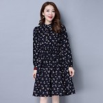 new fashion  vintage print women casual loose autumn spring dress vestidos femininos party 2017 dresses