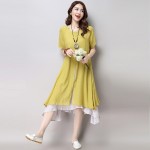 new fashion cotton linen  women casual loose long summer dress vestidos femininos party 2018 dresses