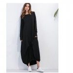 new fashion cotton vintage plus size women casual long loose autumn spring dress vestidos femininos party 2017 dresses