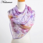 new fashion scarf women upscale georgette silk feeling oblong ladies scarf building and letters print scarves for women wraps