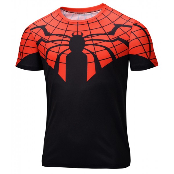new style 2016 Marvel Captain America  Super Hero compression tights Short sleeve 3D T shirt Men large size 6XL 21 paragraph