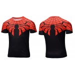 new style 2016 Marvel Captain America  Super Hero compression tights Short sleeve 3D T shirt Men large size 6XL 21 paragraph