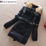 new winter coat women down jacket luxury fur collars cultivate one's morality long down coat casual high quality size s-xxl