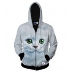 new women men 3d Animal printing Tiger/lion/cat/dog/dinosaur/snake/wolf/ Panda/Huskies 3D Hooded Zipper Hoodies Sweatshirts