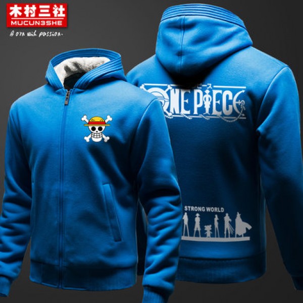 one piece thicken men hoodie Sweatshirts winter 2014 men's clothes tide big yards plus thick velvet jacket navy justice