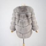 pink java QC8066  high quality women  real fox fur coat wihter warm thick fox fur jacket genuine fur  short coat long sleeves