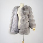 pink java QC8066  high quality women  real fox fur coat wihter warm thick fox fur jacket genuine fur  short coat long sleeves