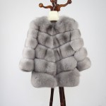 pink java QC8066  high quality women  real fox fur coat wihter warm thick fox fur jacket genuine fur  short coat long sleeves