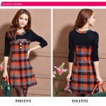 print dress New Long Sleeve Plaid Slim Mini Elegant Dresses Women Autumn Winter Dress Sexy Casual Patchwork Cute Black Dress