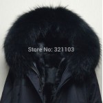 pure black Mrs fur Mr collar long style sexy parka, women winter warm parka male style coat wholesale