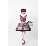 "Hyakki Yakou" Clarkes World Women's Gothic Lolita JSK Dress Suspender Dress Bow Tassels Deco Good Quality 2Colors