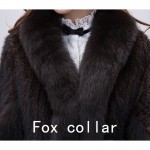 real fur poncho knitted mink jackets mink fur coat china natural Fox fur collar  coat  fur coat  winter gift for a woman