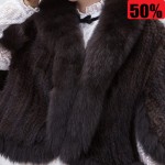 real fur poncho knitted mink jackets mink fur coat china natural Fox fur collar  coat  fur coat  winter gift for a woman