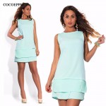 sleeveles summer women dresses big sizes fashion NEW 2017 plus size women clothing Cute mini dress casual o-neck vestidos L-6XL