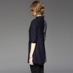 [soonyour] 2017 New Fall Fashion Women Sleeve Asymmetrical Stitching Lacing Long Slim Sleeve Jacket Promotion 47632