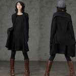[soonyour] 2017 New Fashion Loose Coat Main Stream Shawl Long Knitting Unlined Upper Garment Black Vest  YD50201S