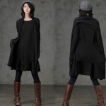 [soonyour] 2017 New Fashion Loose Coat Main Stream Shawl Long Knitting Unlined Upper Garment Black Vest  YD50201S