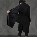 [soonyour] 2017 New Fashion Loose Coat Main Stream Shawl Long Knitting Unlined Upper Garment Black Vest  YD50201S