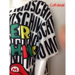 [soonyour] 2017 Women New Arrivals plus size Round neck short sleeve letter prints Long stitching cartoon T-shirt dress 1057A1