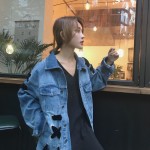 [soonyour] Spring Autumn Long Sleeve Women's Denim Jacket And Coat Korea Style Cowboy Bandage Jackets For Women S01105