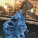 [soonyour] Spring Autumn Long Sleeve Women's Denim Jacket And Coat Korea Style Cowboy Bandage Jackets For Women S01105