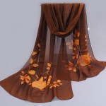 spring and summer women scarf 2017 new pashmina shawl printed cape silk chiffon Polyester tippet muffler