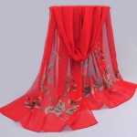 spring and summer women scarf 2017 new pashmina shawl printed cape silk chiffon Polyester tippet muffler