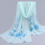 spring and summer women scarf 2017 new pashmina shawl printed cape silk chiffon Polyester tippet muffler