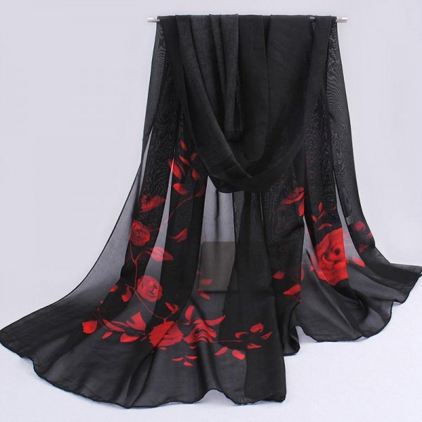 spring and summer women scarf 2017 new pashmina shawl printed cape silk chiffon Polyester tippet muffler