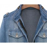 spring autumn New 2017 women coat slim Denim Jacket Jeans women clothing Fashion  pocket zipper casual female jackets