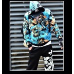 sweatshirt man 2016 brand men's Winter new men's hip-hop graffiti printed hooded sweatershirts plus size xl xxl 3xl 4xl 5xl 