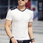 t shirt m - 5xl Plus size men's summer ice silk short sleeve v-neck 3d t-shirt mens t shirts leopard design tee tops