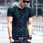 t shirt m - 5xl Plus size men's summer ice silk short sleeve v-neck 3d t-shirt mens t shirts leopard design tee tops