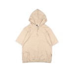 the high street popular logo big talker BEIGE hanging shoulder loose fleece hoodies male thin render coat