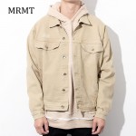 the high street popular logo big talker BEIGE hanging shoulder loose fleece hoodies male thin render coat