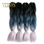 three tone 5pcs ombre kanekalon braiding hair 24'' beautiful braiding hair kanekalon jumbo braid hair extensions synthetic hair