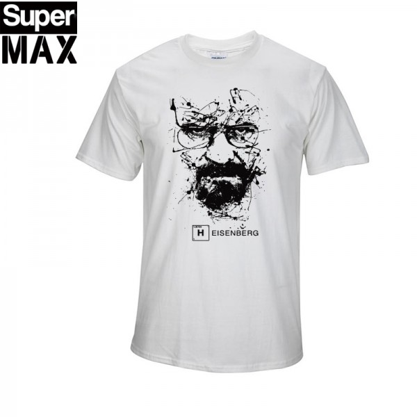 top quality COTTON short sleeve print casual men heisenberg breaking bad print T shirt T01