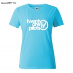 twenty one pilots Letters Print Women T shirt Shirt Top Tee Black White Brand Plus Size