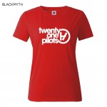 twenty one pilots Letters Print Women T shirt Shirt Top Tee Black White Brand Plus Size