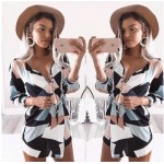 vestidos 2017  Summer Dress print Sexy V-neck Long sleeves Elegant Mini Dress Women Bodycon Dresses vestido de festa