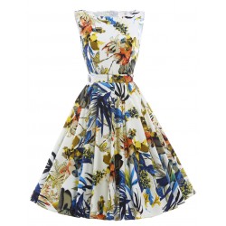 vestidos pin up rockabilly dresses 2016 floral printed full circel dress retro vintage summer style short audrey hepburn dress