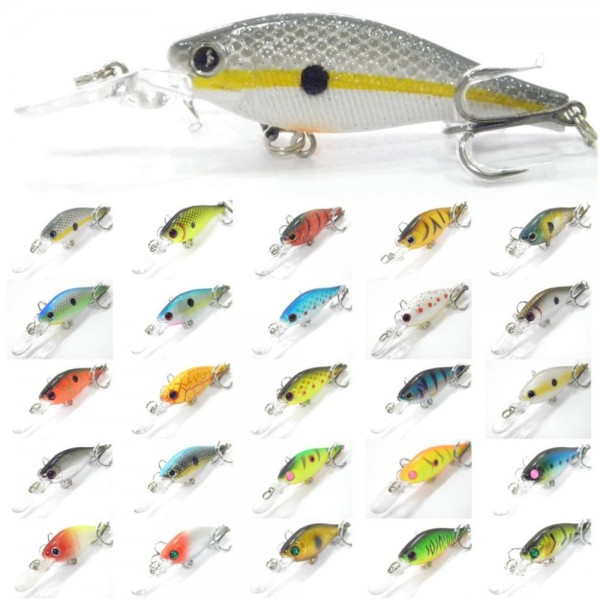 wLure Fishing Lure Hard Bait Medium Diver Tight Wobble Slow Floating 7.2g 8.5cm Over 20 Colors Minnow Crankbait M515
