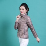 women Plus Size ultra casual light winter warm duck down jacket Zipper coats Stand Collar slim Outwear suit Parka Feminino tops