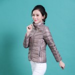 women Plus Size ultra casual light winter warm duck down jacket Zipper coats Stand Collar slim Outwear suit Parka Feminino tops