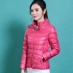 women Plus Size ultra casual light winter warm duck down jacket Zipper coats Stand Collar slim Outwear suit Parka Feminino tops