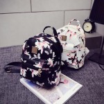 women casual shopping bags new fashion ladies travel Backpack Fashion Causal Floral Printing Leather Bag New Women's Backpacks