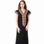 women clothing maxi long Tunic embroidery dress Abaya kaftan caftan Muslim Islamic moroccan ethnic dress floor length gown 1630